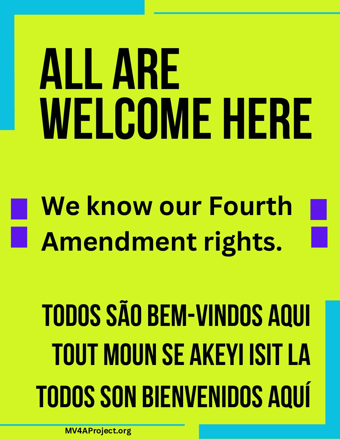 4A Front Door Sign All Are Welcome Here